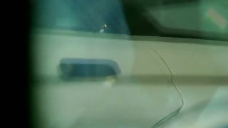 A voyeur films the crotch of a girl getting into her car